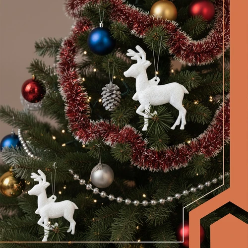 Christmas medžio baubles - reindeer 9pcs Ruhhy 22517