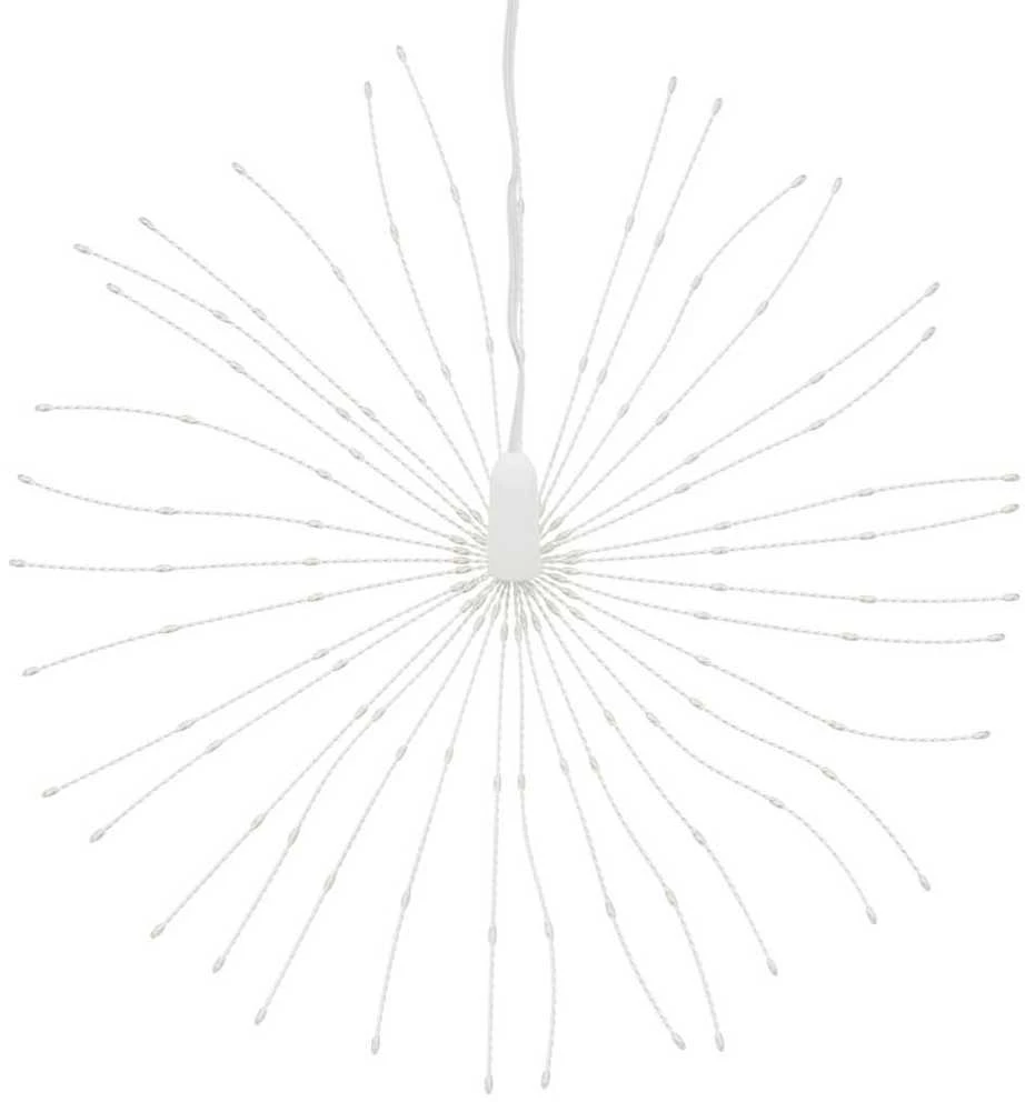 Kalėdinis šviestuvas fejerverkas, 140 šaltų baltų LED, 17cm