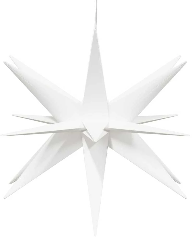 Kalėdinis šviestuvas su LED, baltos spalvos, 43cm, sulankstomas