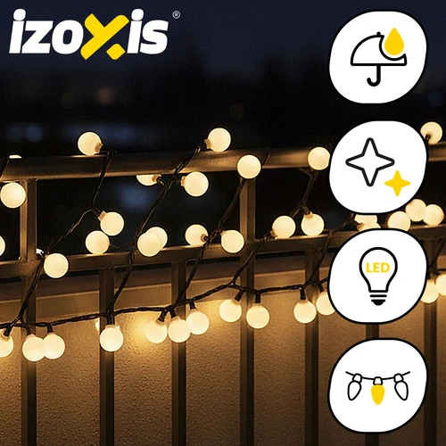 Kalėdinių kamuoliukų lemputės 300LED 30m Izoxis 26264