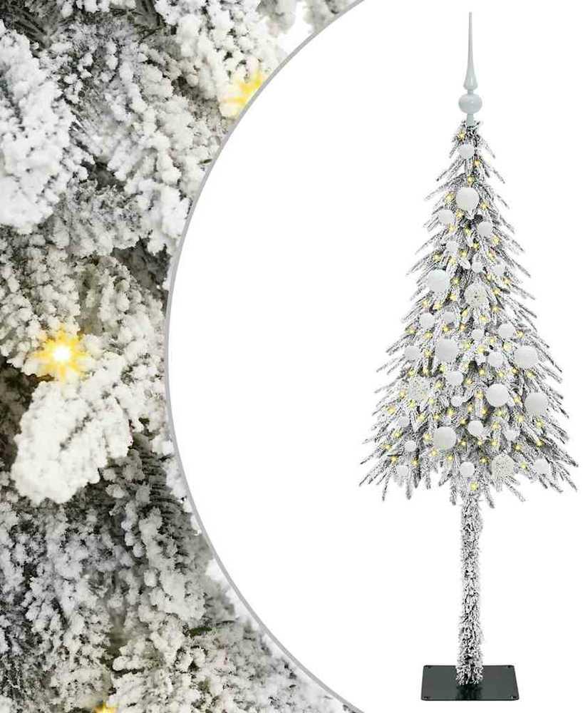Kalėdų eglutė su 150 LED s stovu Balta 120 cm PE ir Plienas