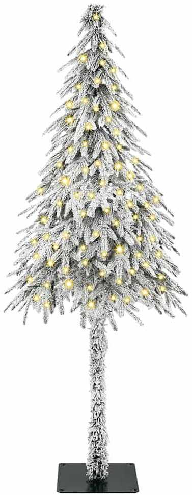 Kalėdų eglutė su 150 LED s stovu Balta 120 cm PE ir Plienas