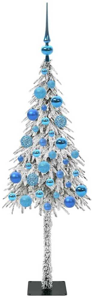 Kalėdų eglutė su 150 LED s stovu Balta 120 cm PE ir Plienas