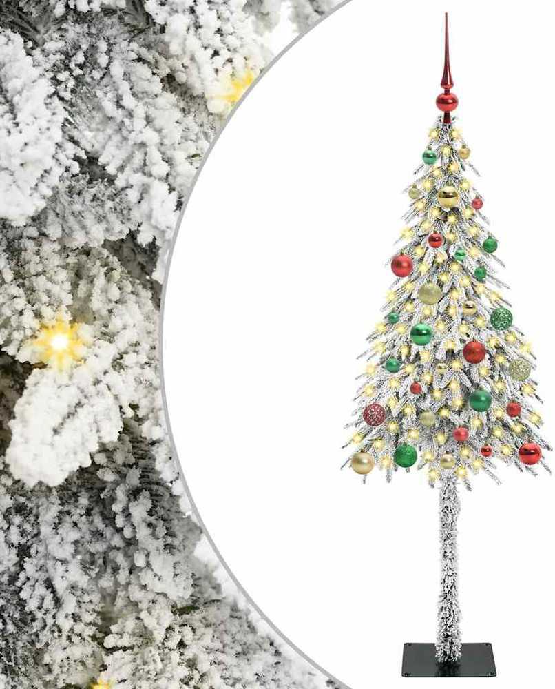 Kalėdų eglutė su 150 LED s stovu Balta 150 cm PE ir Plienas