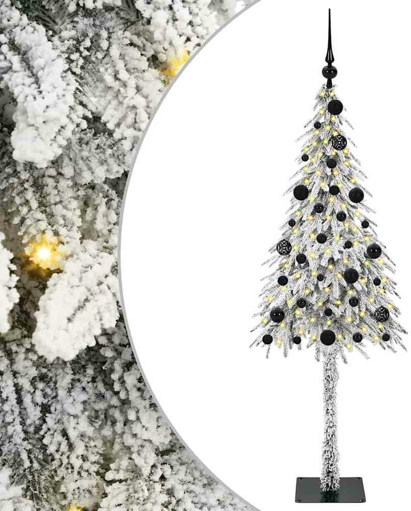 Kalėdų eglutė su 150 LED s stovu Balta 150 cm PE ir Plienas