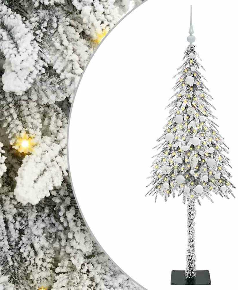 Kalėdų eglutė su 150 LED s stovu Balta 150 cm PE ir Plienas