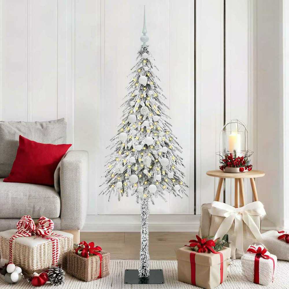 Kalėdų eglutė su 150 LED s stovu Balta 150 cm PE ir Plienas