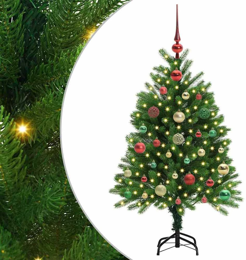 Kalėdų eglutė su 150 LED s stovu Žalia 120 cm PE