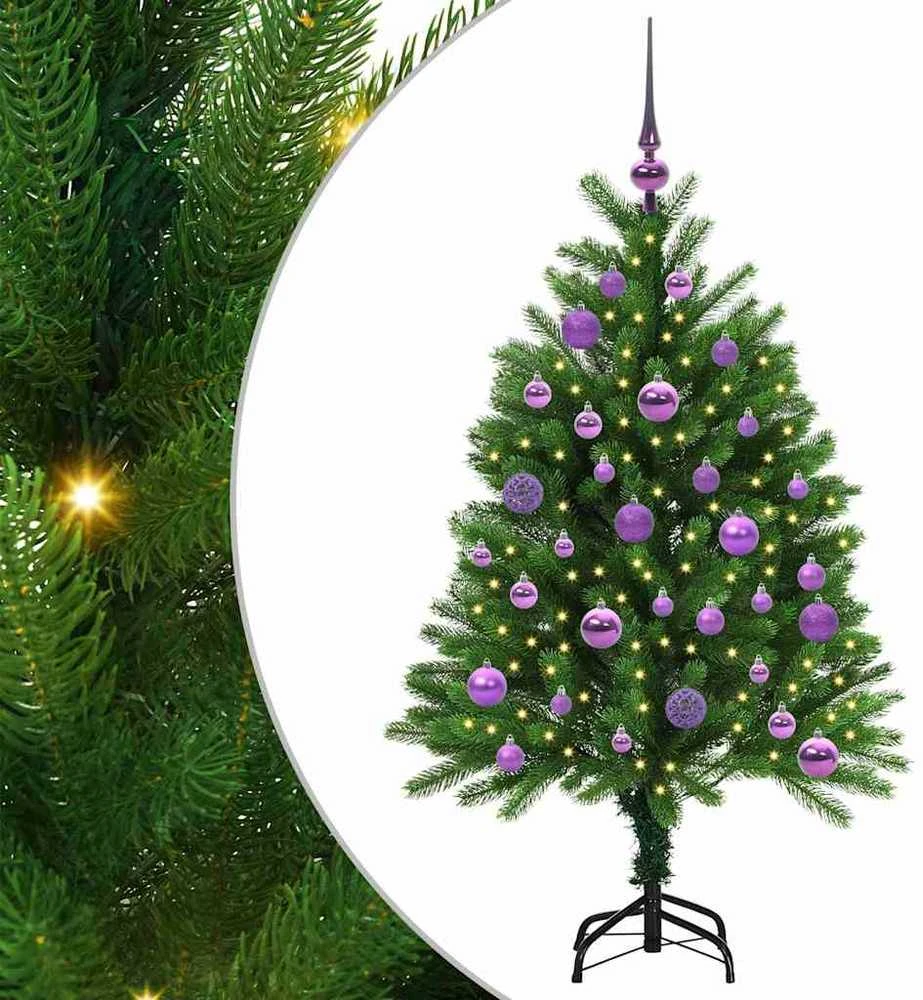 Kalėdų eglutė su 150 LED s stovu Žalia 120 cm PE