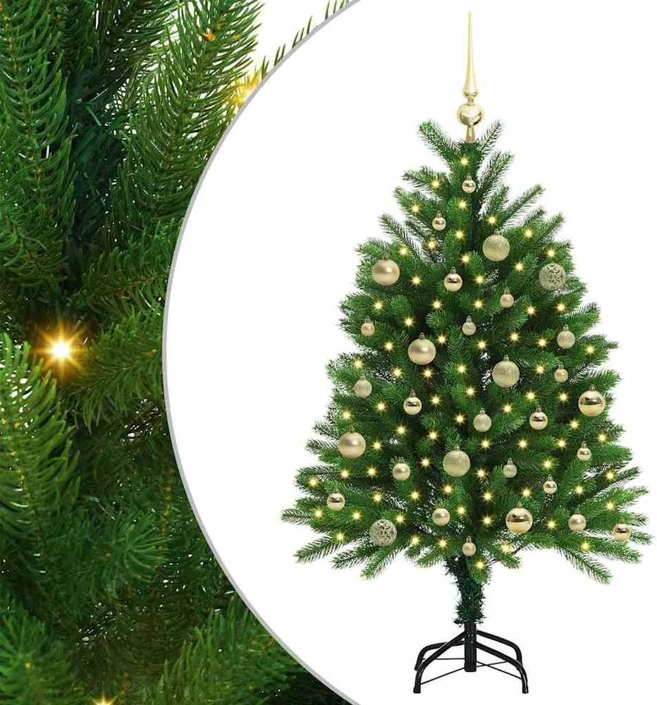 Kalėdų eglutė su 150 LED s stovu Žalia 120 cm PE