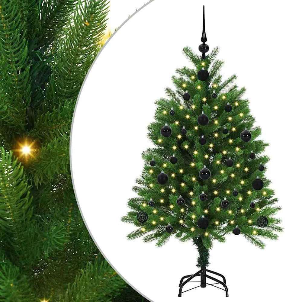 Kalėdų eglutė su 150 LED s stovu Žalia 120 cm PE
