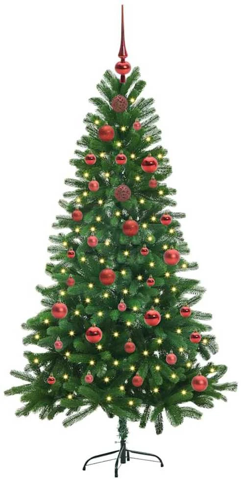 Kalėdų eglutė su 150 LED s stovu Žalia 150 cm PE