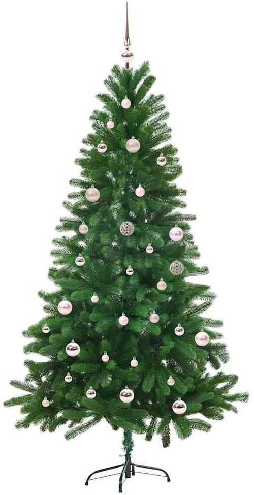 Kalėdų eglutė su 150 LED s stovu Žalia 150 cm PE