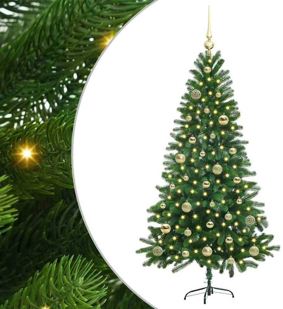 Kalėdų eglutė su 150 LED s stovu Žalia 150 cm PE