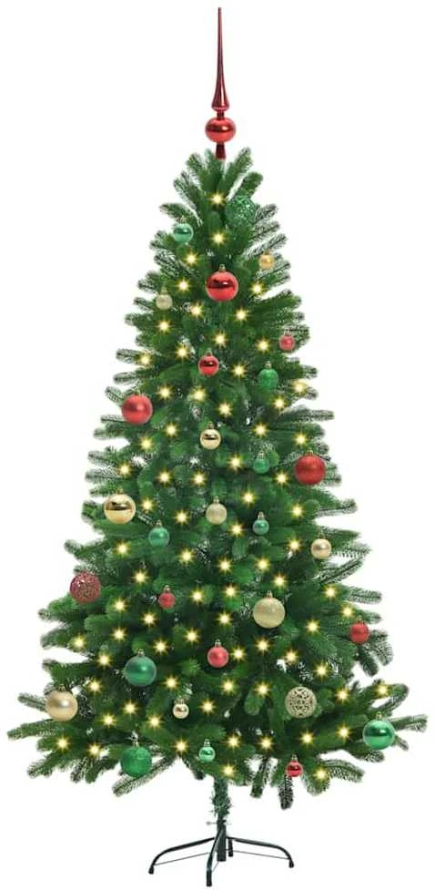 Kalėdų eglutė su 150 LED s stovu Žalia 150 cm PE