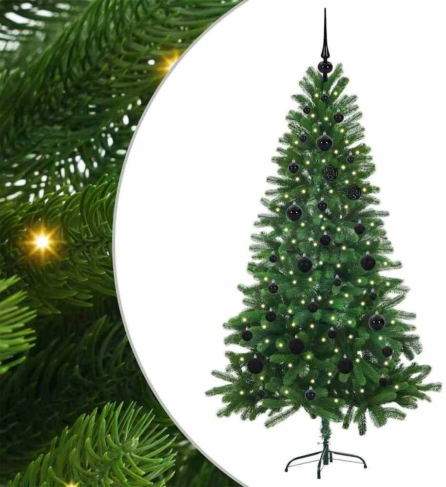 Kalėdų eglutė su 150 LED s stovu Žalia 150 cm PE