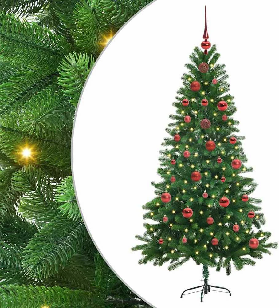 Kalėdų eglutė su 150 LED s stovu Žalia 150 cm PE