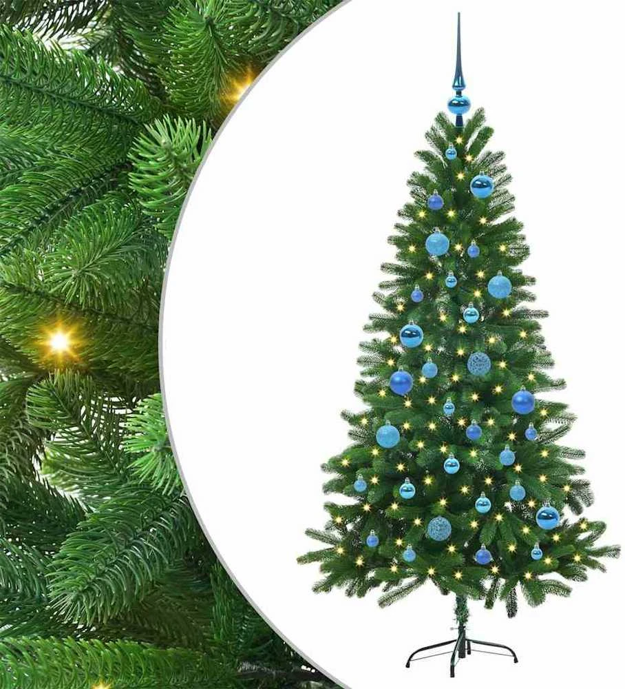 Kalėdų eglutė su 150 LED s stovu Žalia 150 cm PE
