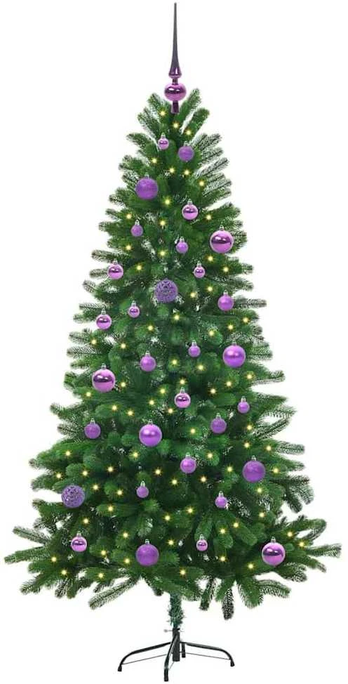 Kalėdų eglutė su 150 LED s stovu Žalia 150 cm PE