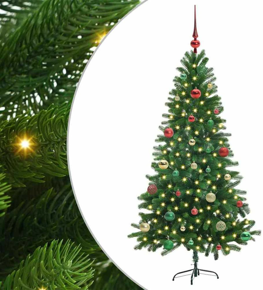 Kalėdų eglutė su 150 LED s stovu Žalia 150 cm PE