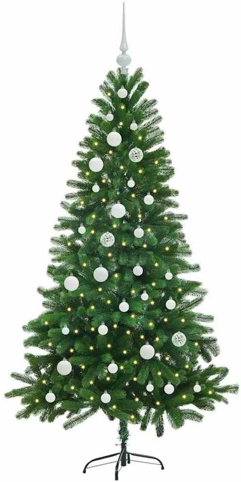 Kalėdų eglutė su 150 LED s stovu Žalia 150 cm PE