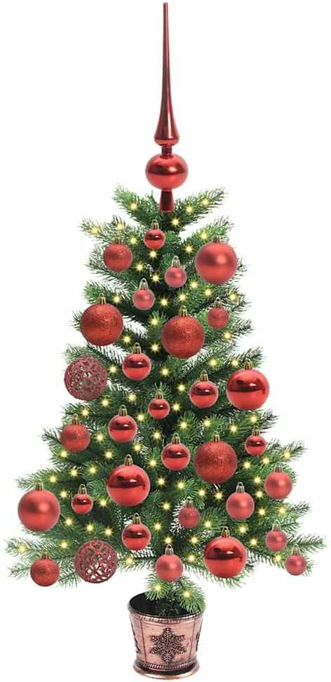Kalėdų eglutė su 150 LED s stovu Žalia 65 cm PE