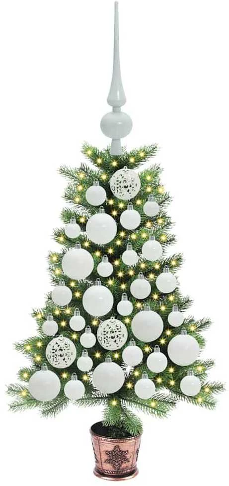 Kalėdų eglutė su 150 LED s stovu Žalia 65 cm PE