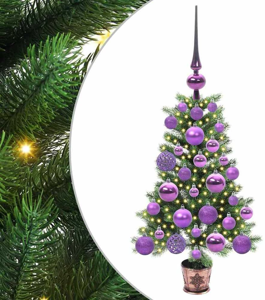 Kalėdų eglutė su 150 LED s stovu Žalia 65 cm PE