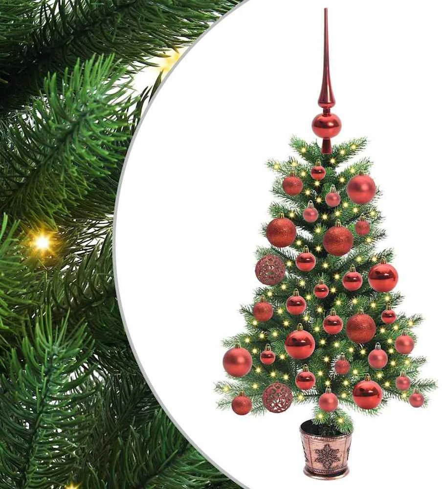 Kalėdų eglutė su 150 LED s stovu Žalia 65 cm PE