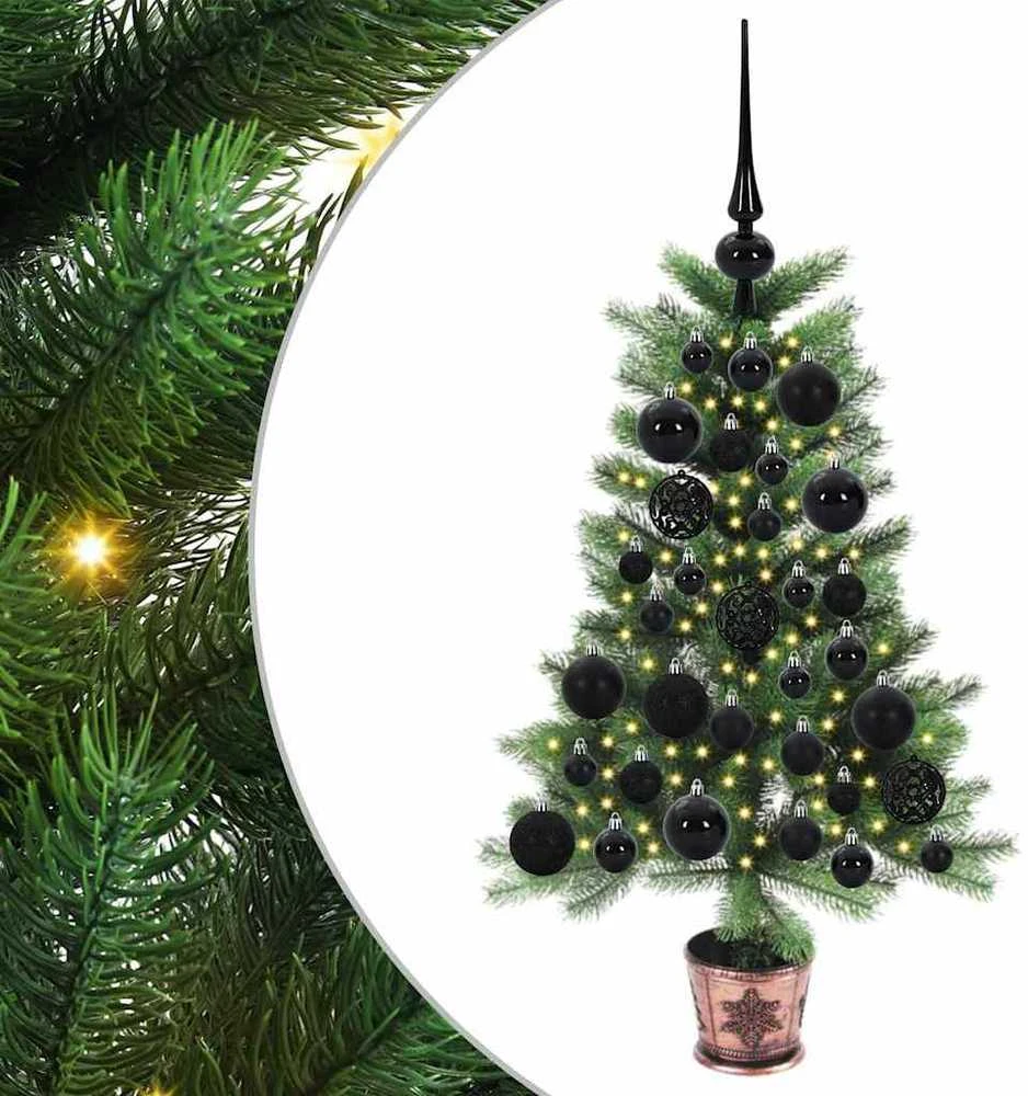 Kalėdų eglutė su 150 LED s stovu Žalia 65 cm PE