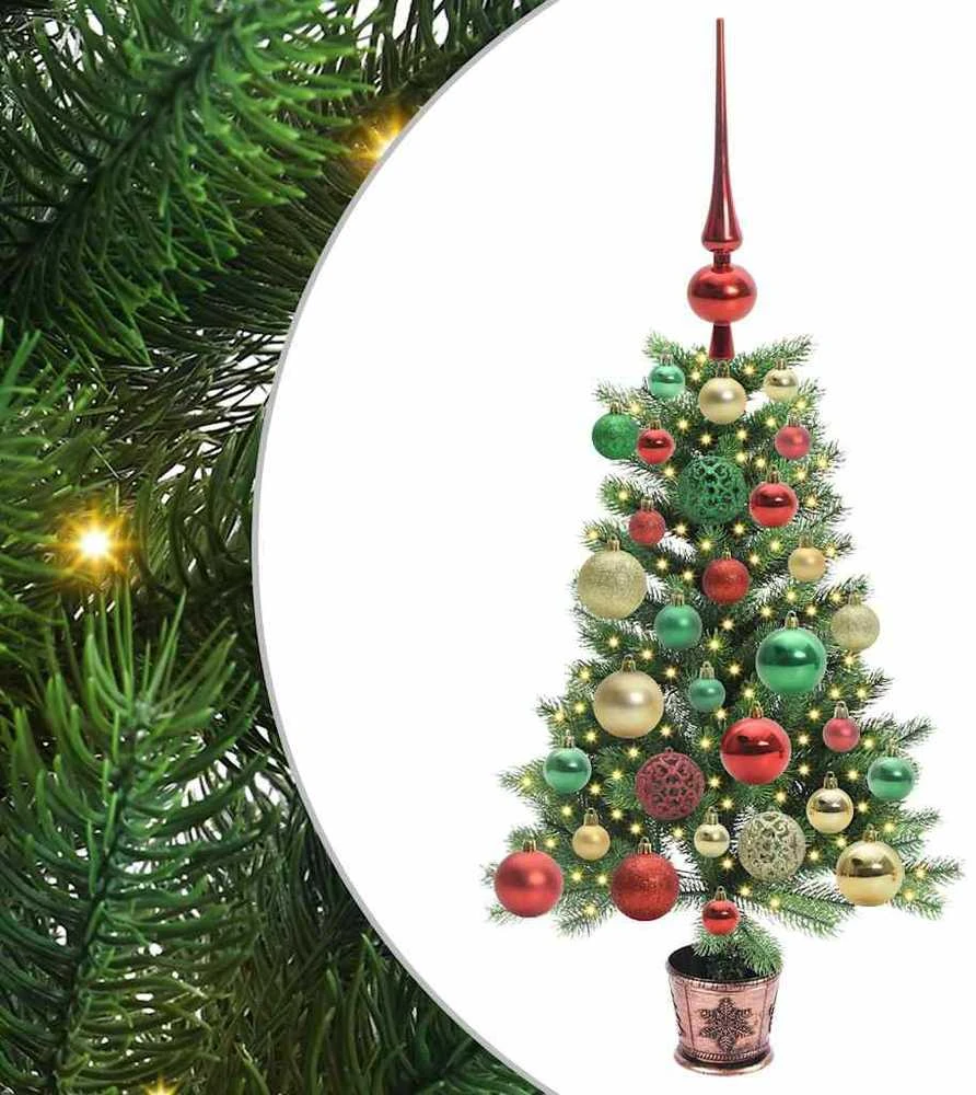Kalėdų eglutė su 150 LED s stovu Žalia 65 cm PE