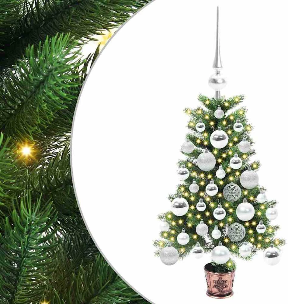 Kalėdų eglutė su 150 LED s stovu Žalia 65 cm PE