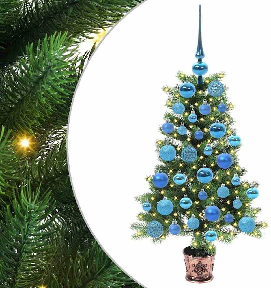 Kalėdų eglutė su 150 LED s stovu Žalia 90 cm PE