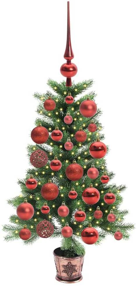 Kalėdų eglutė su 150 LED s stovu Žalia 90 cm PE