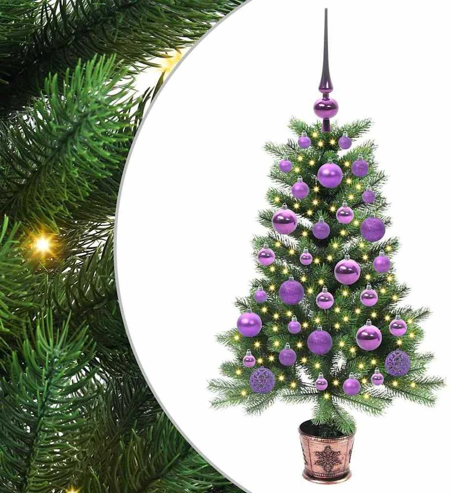 Kalėdų eglutė su 150 LED s stovu Žalia 90 cm PE