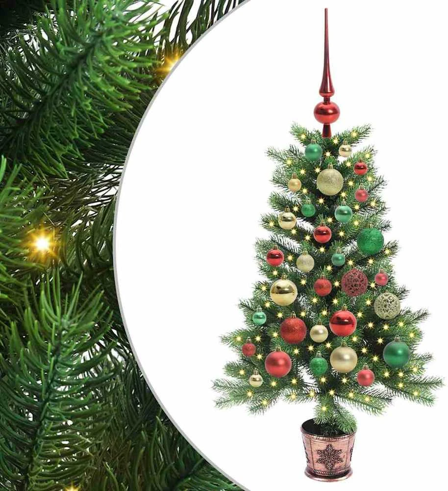 Kalėdų eglutė su 150 LED s stovu Žalia 90 cm PE