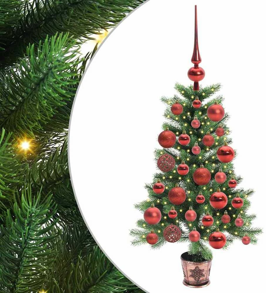 Kalėdų eglutė su 150 LED s stovu Žalia 90 cm PE