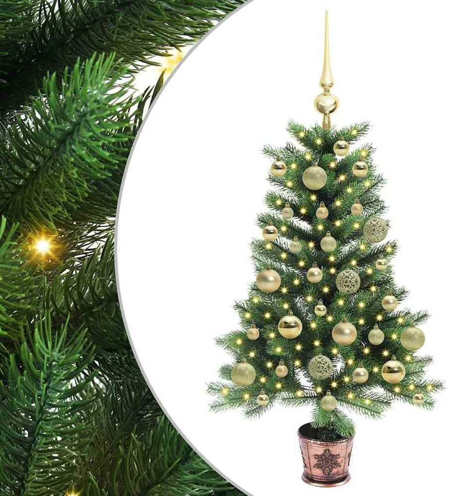 Kalėdų eglutė su 150 LED s stovu Žalia 90 cm PE