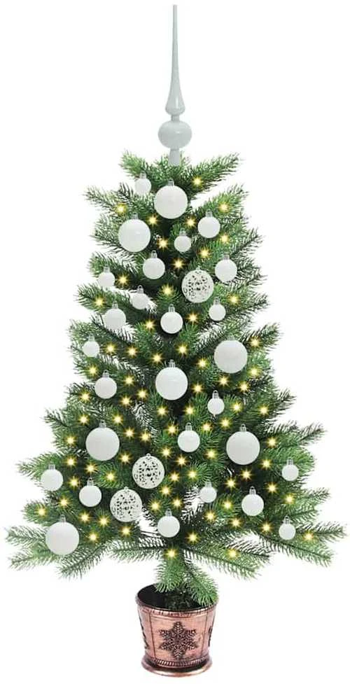 Kalėdų eglutė su 150 LED s stovu Žalia 90 cm PE