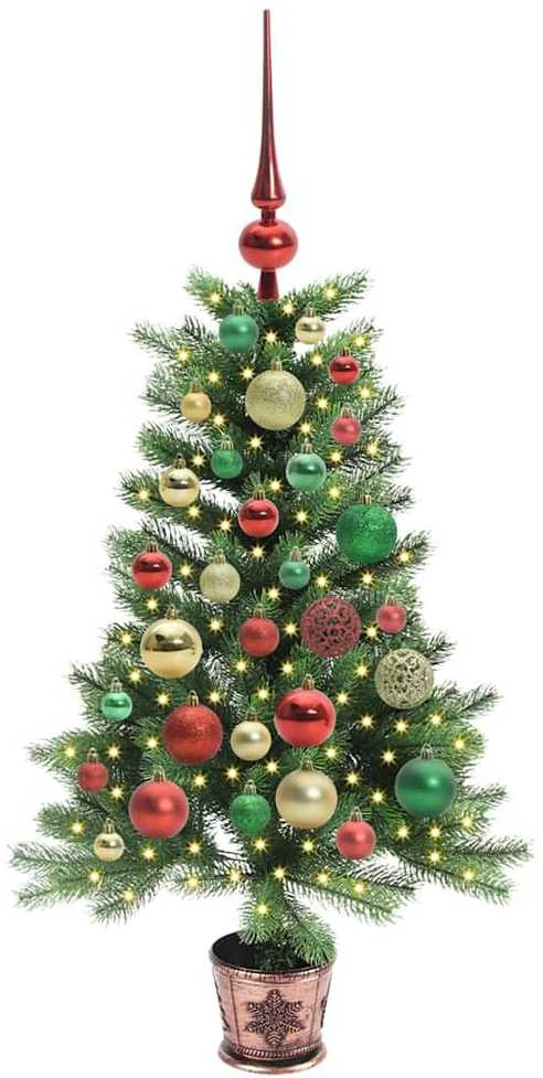 Kalėdų eglutė su 150 LED s stovu Žalia 90 cm PE