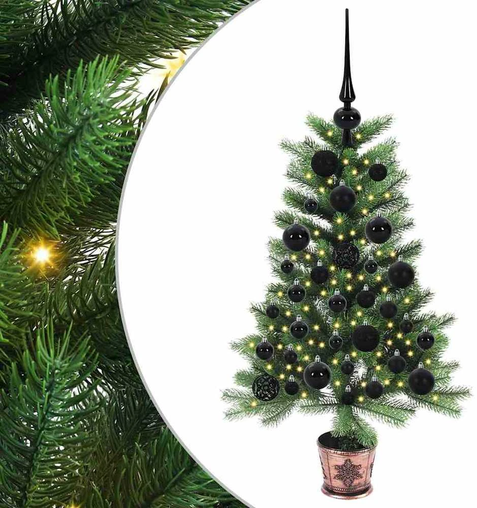Kalėdų eglutė su 150 LED s stovu Žalia 90 cm PE