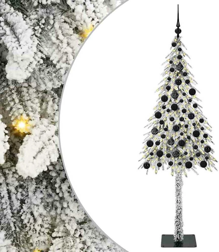 Kalėdų eglutė su 300 LED s stovu Balta 180 cm PE ir Plienas