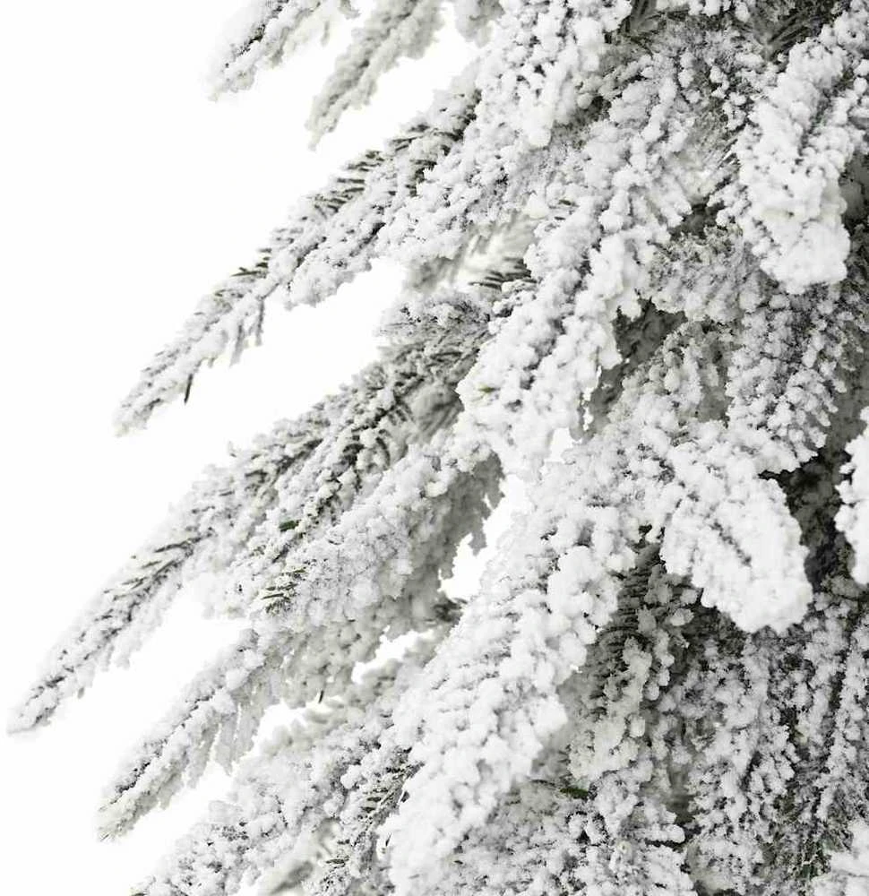 Kalėdų eglutė su 300 LED s stovu Balta 210 cm PE ir Plienas