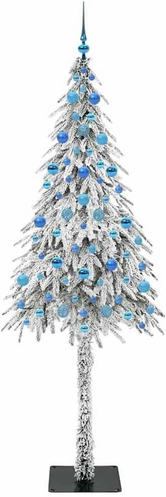 Kalėdų eglutė su 300 LED s stovu Balta 210 cm PE ir Plienas