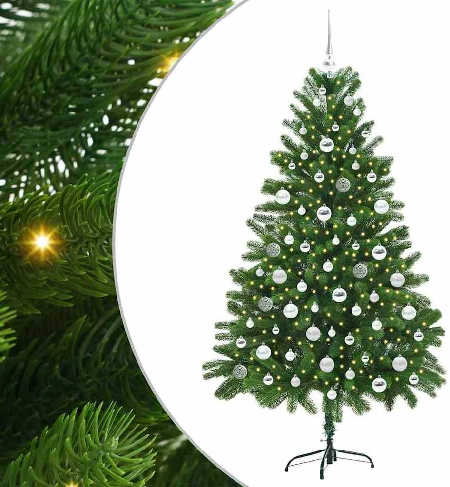 Kalėdų eglutė su 300 LED s stovu Žalia 180 cm PE