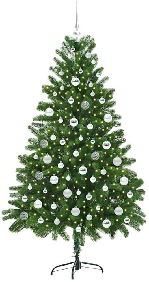 Kalėdų eglutė su 300 LED s stovu Žalia 180 cm PE
