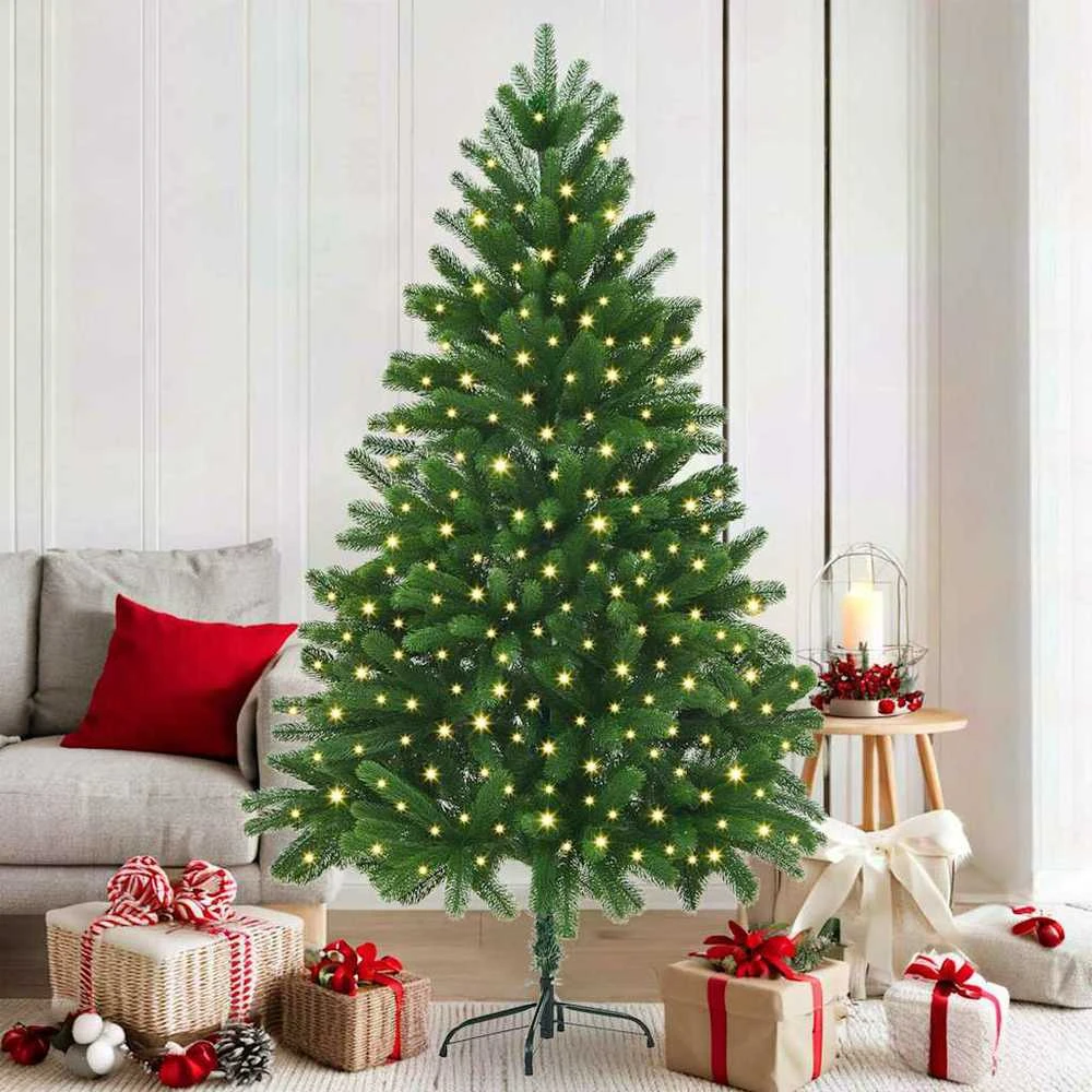 Kalėdų eglutė su 300 LED s stovu Žalia 180 cm PE