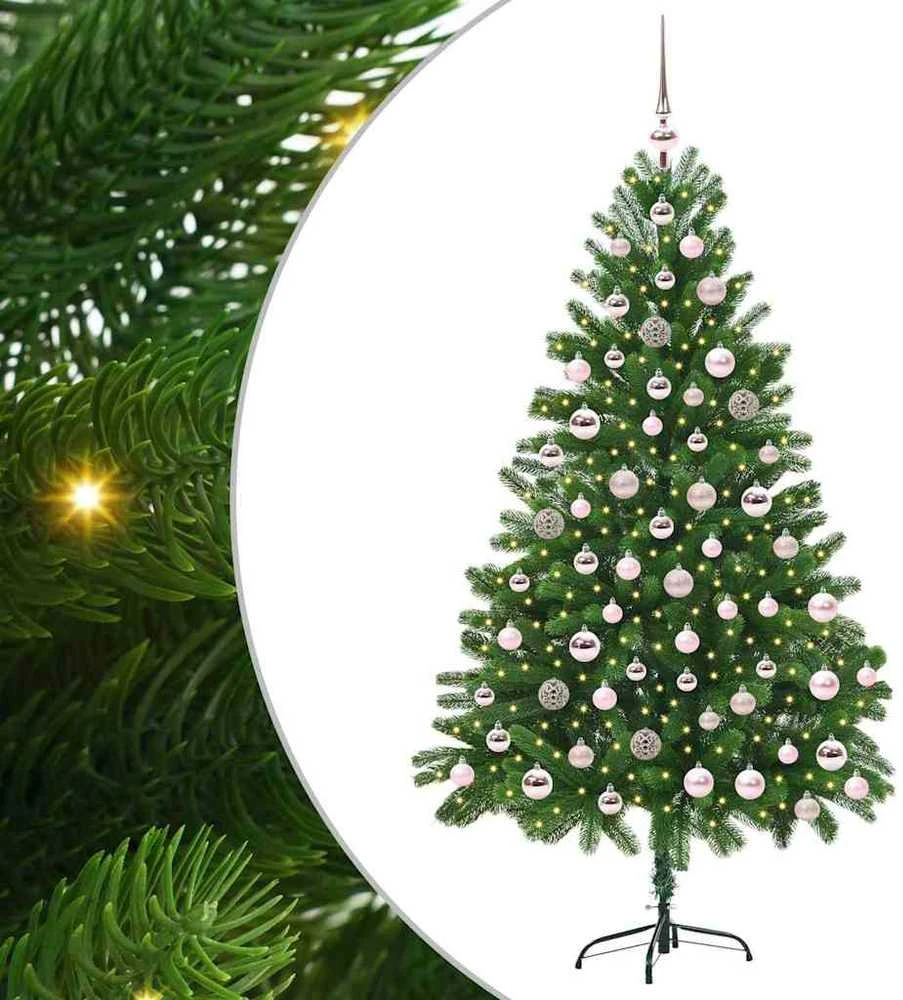 Kalėdų eglutė su 300 LED s stovu Žalia 180 cm PE