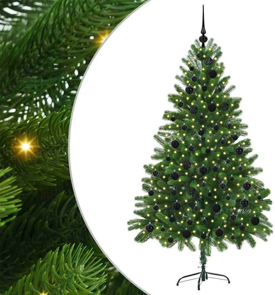 Kalėdų eglutė su 300 LED s stovu Žalia 180 cm PE