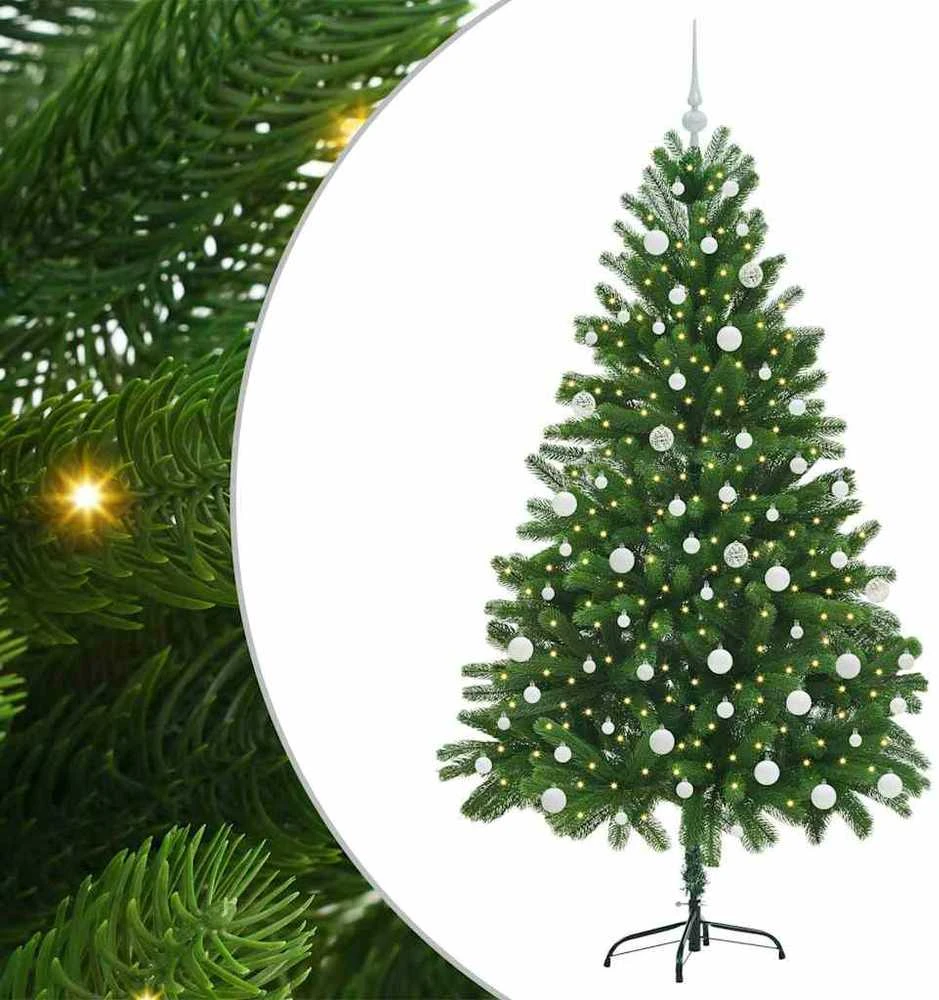 Kalėdų eglutė su 300 LED s stovu Žalia 180 cm PE